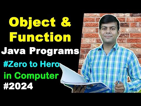 Objects and Function Programs in Java | Object Oriented Programming | Computer Class 10 to 12