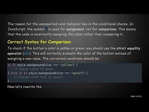 Understanding if and else if Statements in JavaScript: Fixing Color Change Logic