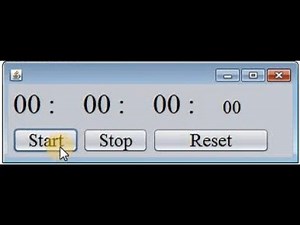 stopwatch GUI app in java by using netbeans