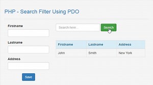 Creating a Search Filter Function using PHP/PDO