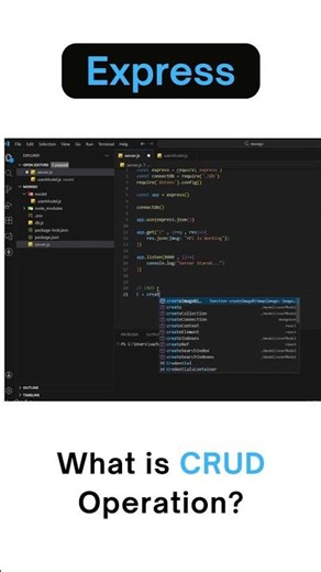 🔥What is CRUD? Explained in 37 Seconds #coding