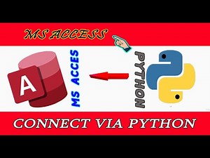 Connect MS Access using python coding | ms access | python