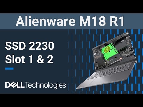 Alienware M18 R1 | How to replace the 2230 solid state drive ( SSD ) in slots 1 2
