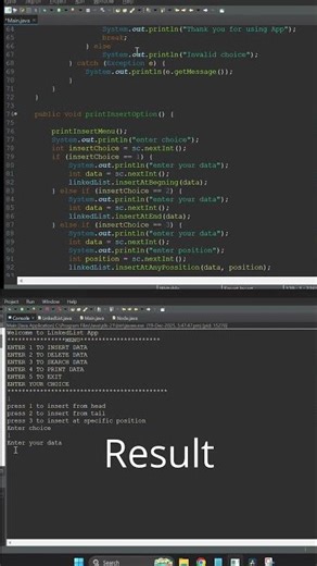 Main.java || Main Class of LinkedList in Java | Output Explained in 20s!