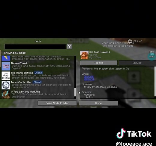 Touch Controller Mod Layout for Minecraft