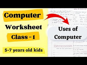 Uses of Computer for Kids Class 1 | Computer Worksheet for Class 1 | Class 1 Computer Worksheet