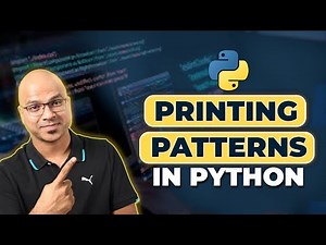 #23 Python Tutorial for Beginners - Printing Patterns in Python Video Lecture