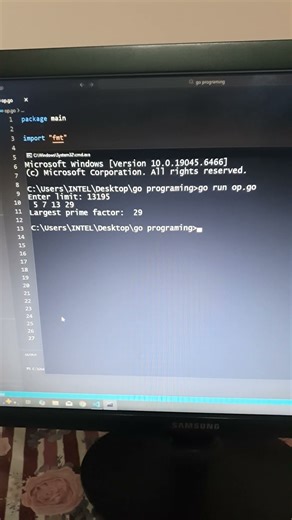 Go | Euler project 'find largest prime factor' | CodeLearning
