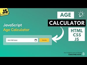 JavaScript Project: Age Calculator Tutorial for Beginners 📅
