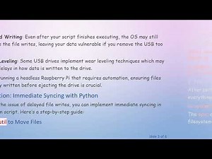 How to Immediately Move Files to USB in Python on Linux