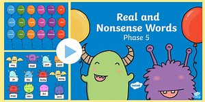 Phase 5 Phonics Real and Alien Words Popping PowerPoint