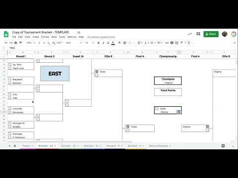 Google Sheets Tournament Bracket Tutorial
