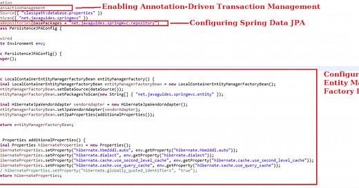 Spring Data JPA Tutorial - Java Based Configuration