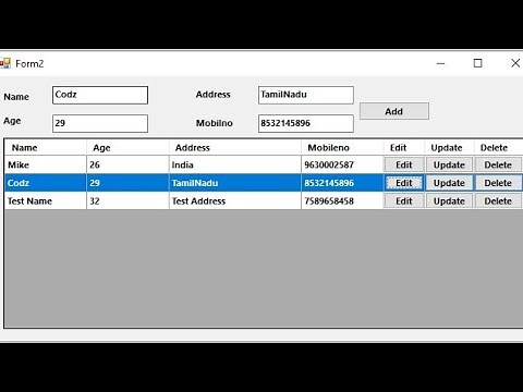 How to Add Records and Edit,Update,Delete with Datagridview buttons - VB.net