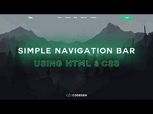How to Create a Navigation Bar only using HTML and CSS | Beginner Guide