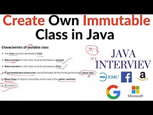 Immutable Class In Java | Create your own Immutable class