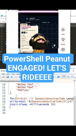 PowerShell Peanut ENGAGED! LET'S RIDEEEE