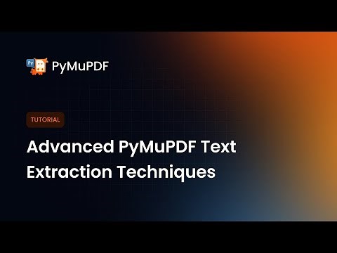 Advanced PyMuPDF Text Extraction Techniques | Full Tutorial
