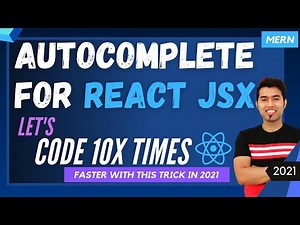 🚀 Write Code 10X Times Faster with React JSX Autocomplete Feature in VS Code Editor in 2021