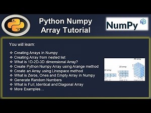 Python Numpy Tutorial: Complete Python NumPy Array Tutorial Part-1 #2