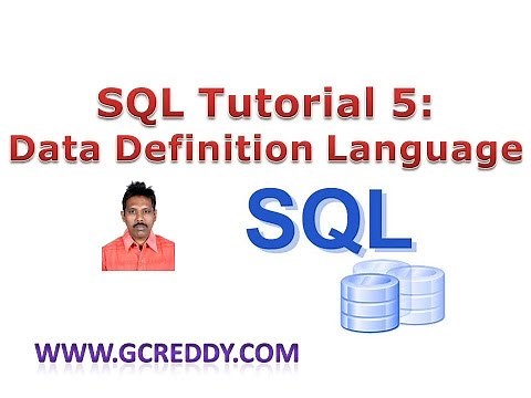 SQL - Data Definition Language