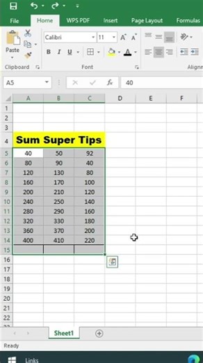 Auto SUM In Excel Easy Tips #microsoftoffice #excel #exceltips #exceltricks #computereducation