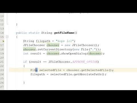 How to Select a File Using Java JFIleChooser (Simple)