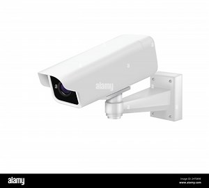 Realistic video surveillance camera side view vector illustration Stock Vector Image & Art - Alamy