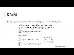 Nonlinear System by NewtonRaphson - Example