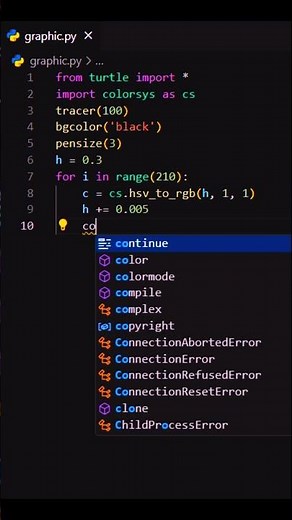 Draw with Python 🎨🐍 || Learn Python Basics using Turtle Graphics #python #coding #shorts