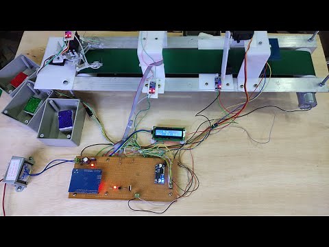 Color Sensor and Metal Sensor Product Sorting Conveyor Belt Arduino Automation Project
