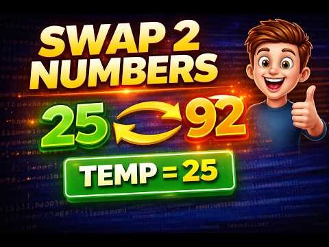 Swap 2 Numbers in C Using Temp Variable 🔥 | Easy Trick for Beginners | In Telugu