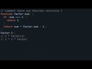 Comment faire une Fonction récursive ?