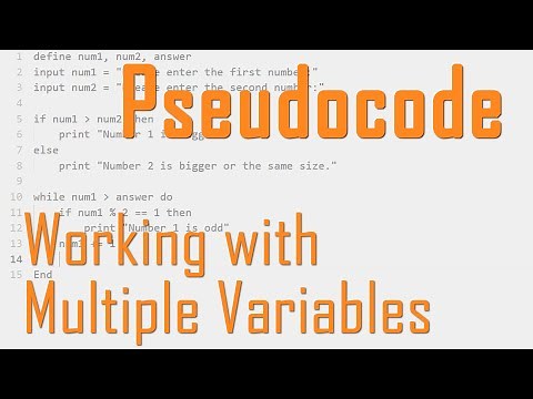 How to Use Multiple Variables in Pseudocode