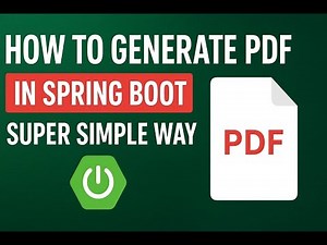 Spring Boot PDF Generation | Easy Tutorial | Create PDF Reports in Java | iText & OpenPDF Example