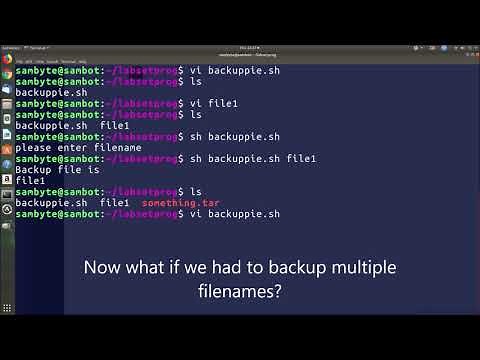 Creating Backup archives for files using Shell scripting (TAR command)