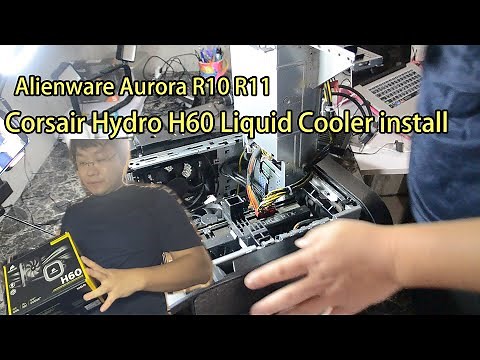 Alienware Aurora R10-11 swap of fans Corsair Hydro H60 Liquid Cooler, Compare with before and after