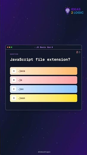 JS Interview Question: JavaScript file extension?