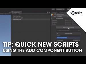 Create new scripts fast with Add Component shortcut