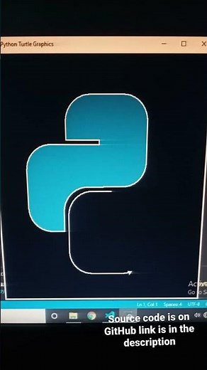 Created python logo with python turtle