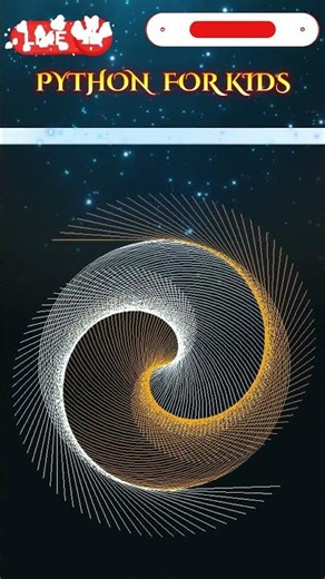 Create Amazing Spiral Art in Python 🌀 Easy Turtle Graphics for Beginners #python #kidscoding