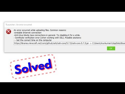 Fix minecraft tlauncher an error occurred while uploading files common reasons in Windows Pc