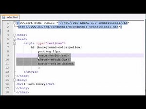 XHTML and CSS Tutorial - 22 - Border