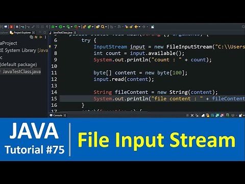 Java Tutorial #75 - Java File Input Stream Class Examples (File Handling)
