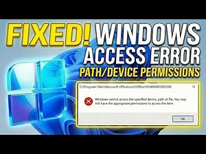 Fix Windows Cannot Access Device Path or File | No Data Loss & No Reinstall