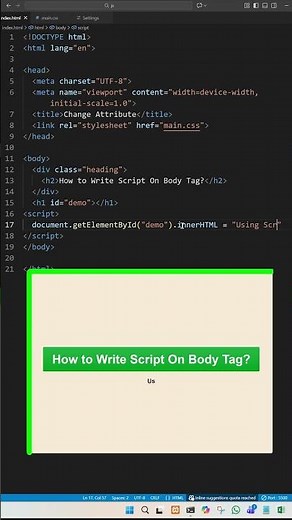 How to Write JavaScript in HTML Body Tags?