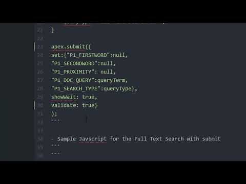 How to Set and Submit Page Items via the Javascript API in Oracle APEX