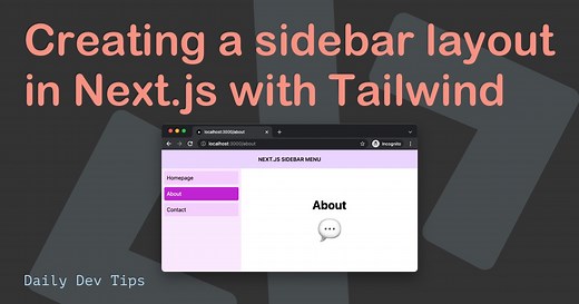 Make a Next.js Sidebar Navigation with Tailwind [2024]