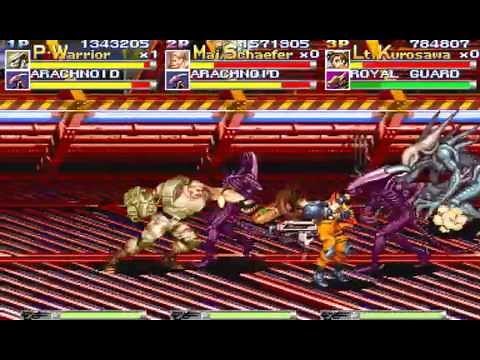 Alien vs. Predator arcade 3 player Netplay 60fps