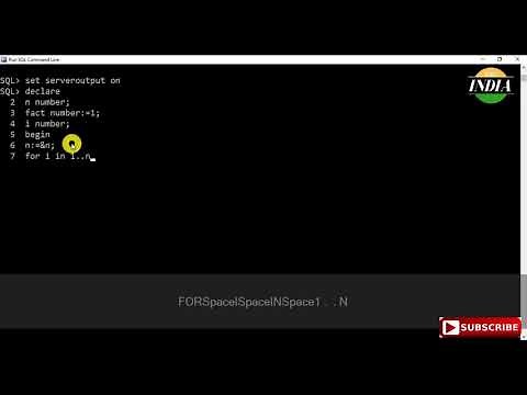 How to calculate factorial of a number using PLSQL | Calculate Factorial using PL/SQL